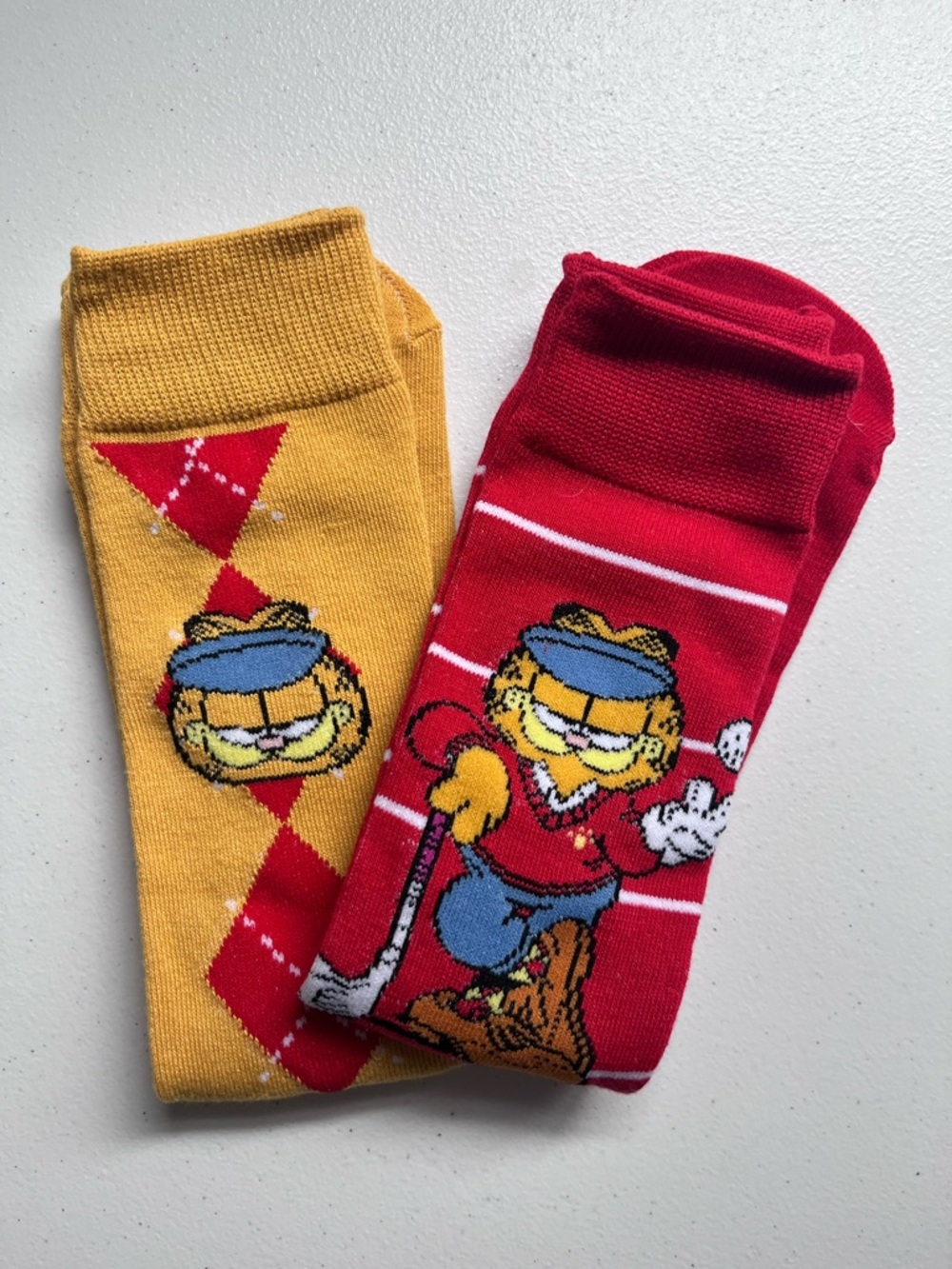 NWOT Garfield Golf Socks Novelty Cartoon Crew Socks